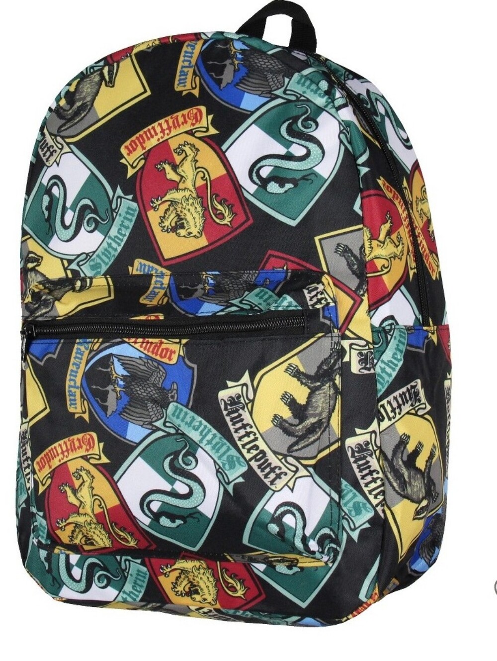 AWESOME Harry Potter Houses Pattern Black Multicolor Backpack